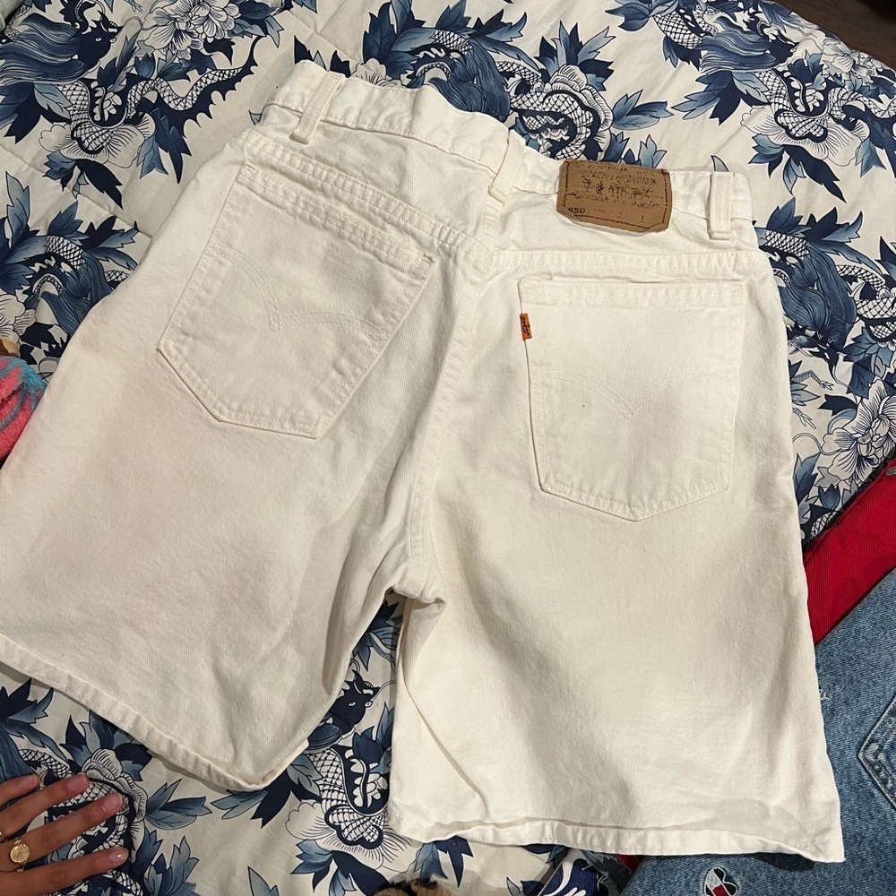 orange tag levis shorts